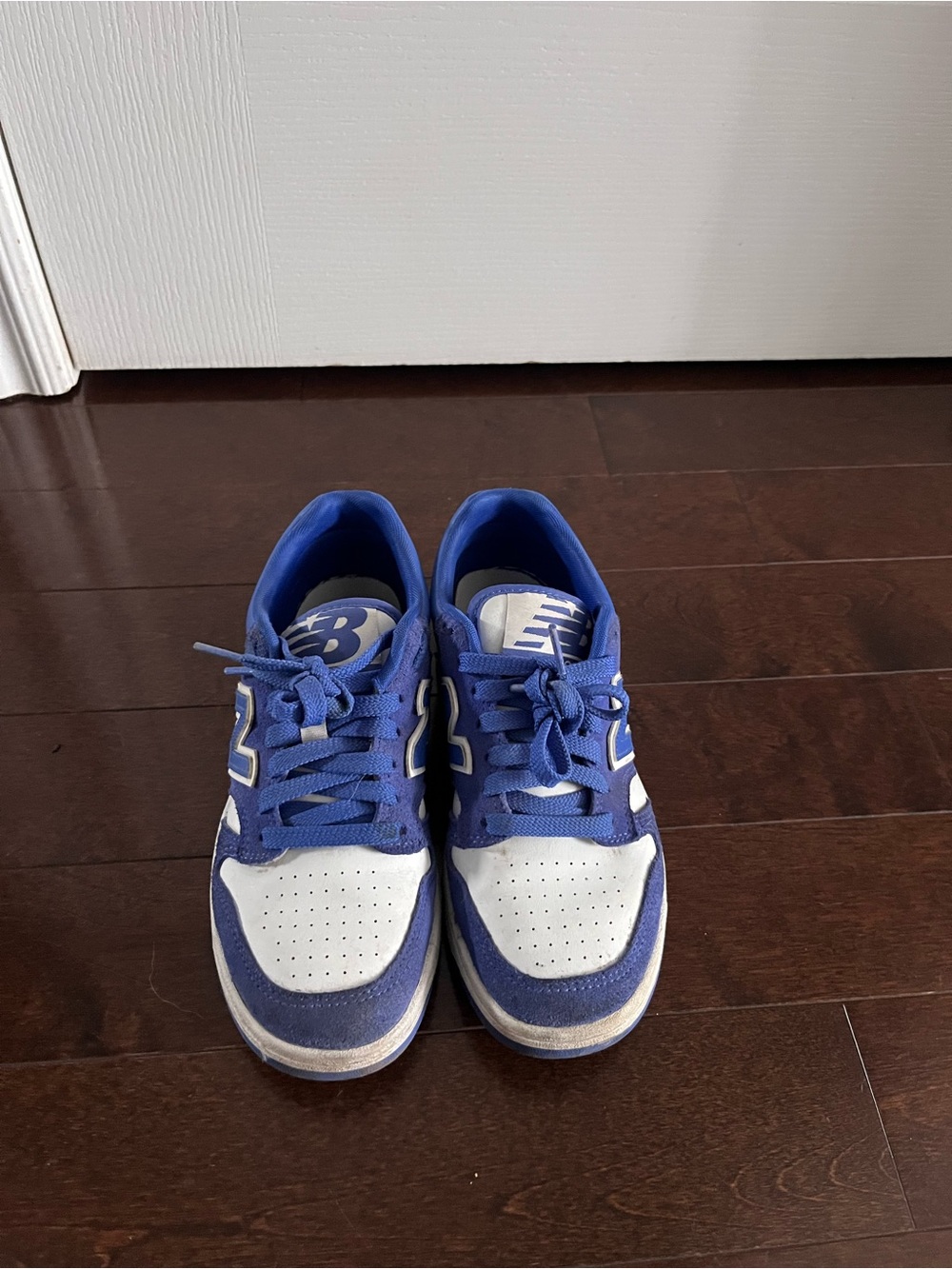 New Balance Royal Blue and White Low-Top Sneakers